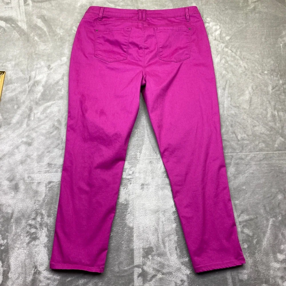 Curve Appeal Magenta Pink Minimalist Jeggings Jeans Women's Size‎ 16/33 Fits 34
